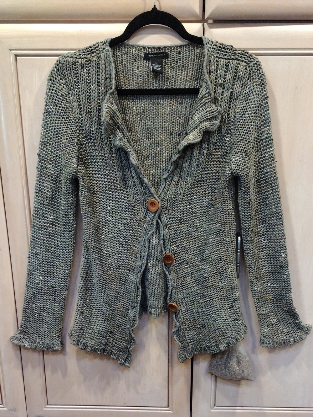 Vtg Y2K BCBGMAXAZRIA Fairy Boho Goth Cardigan Sweater